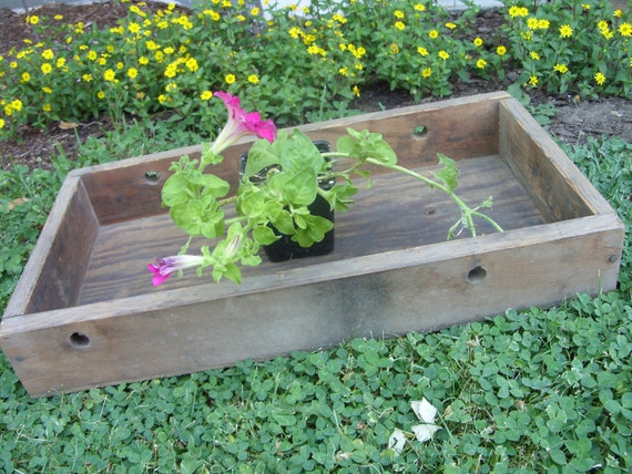 Large Old Wooden Box Wood Box Perfect for the Yard Garden diy