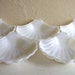 Set of Five Milk Glass Sea Shell Dishes White Lot of 5