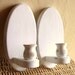 Pair of Shabby Chic White Wood Candle Sconces