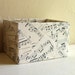 Vintage Sheet Music Decoupage Metal Box Pencil Holder Storage Container
