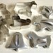 Vintage Silver Metal Cookie Cutters - Set of 8 Eight