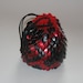 Armor Dice Bag of Holding Red and Black Maze in knitted Dragonhide Scalemail Extra Large