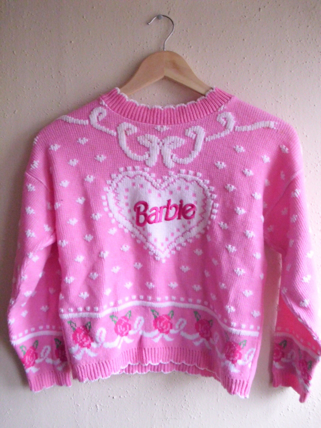 pink barbie sweater