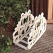 Cast Iron Napkin Holder in Shabby Chic White, Romantic Filigree
