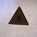 Laser Warning Sign Etched brass pin