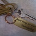 Great Things are Afoot HGTTG inspired Brass Keychain
