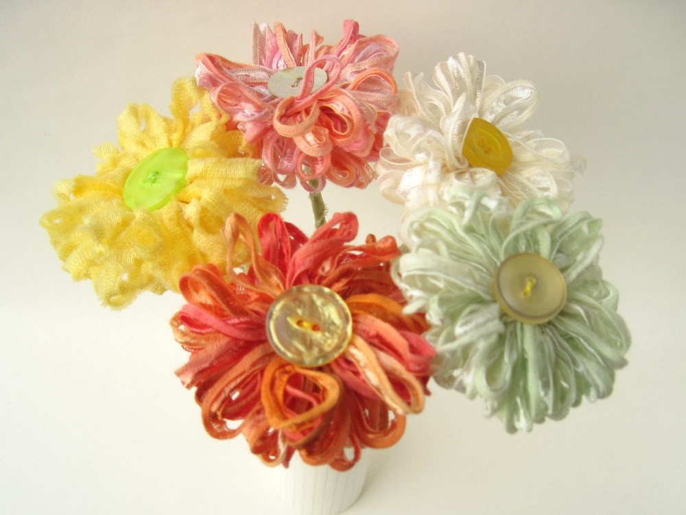 Custom Bouquet 5 handmade artificial flowers