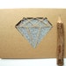 Custom Reserved Diamond Paper Cut Card in Ruby Red