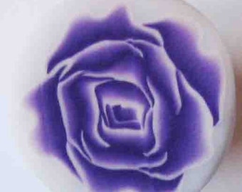 Fimo polymer clay purple rose cane by orly