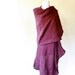 Very large linen shawl wrap scarf in wild cherry red