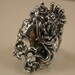 Solid Sterlng Silver Deco Queen Ring reserved for Thien-lan Vu Size 6.5