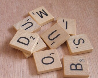 25 Pack Recycled Scrabble Tiles for your Pendants and Magnets (23-10-120)