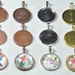10 I inch Circle Pendant Trays(mix and match) with 10 Glass Domes Circles....Make Beautiful Pendants..You pick your colors