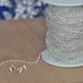 New--Shiny Silver Plated Ball Chain Spool 2.4 mm--Lead Free---100 Feet with 100 connectors.