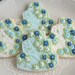 Reserved for Julie--- Wedding Cake Cookies- Blues and White - Wedding Decorated Cookie Favors - 4.00 each