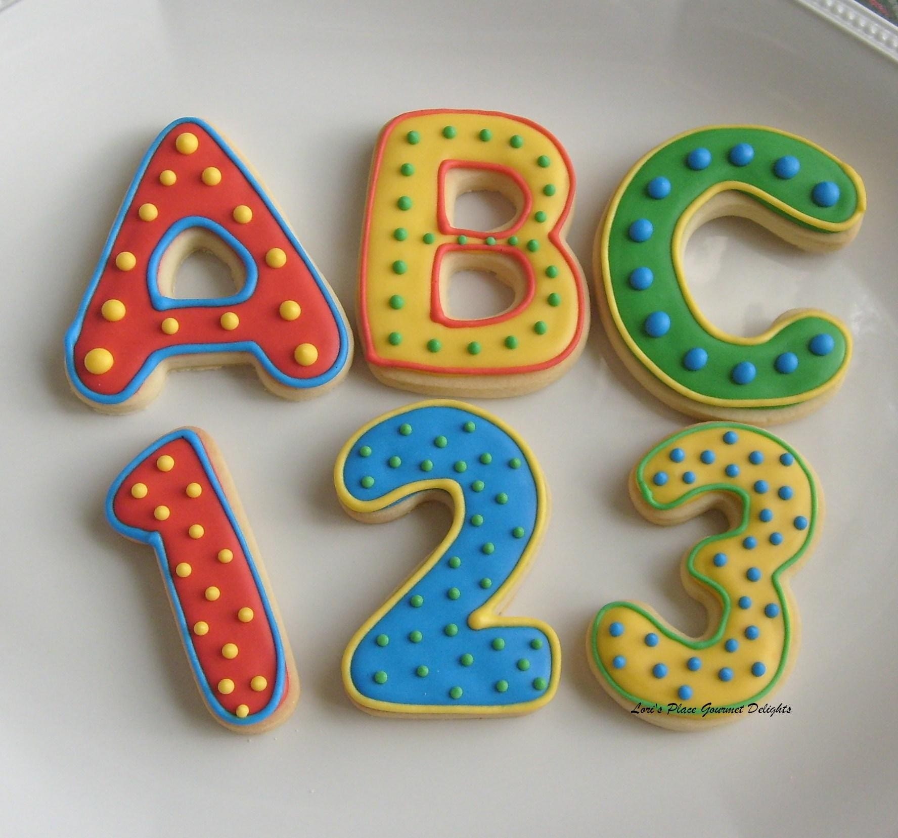 ABC and 123 Cookies Alphabet Decorated Cookies by lorisplace