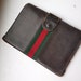 Vintage GUCCI Leather wallet travel or daily use - Signature Canvas stripe