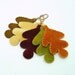 Wool Oak Leaf Fall or Thanksgiving Ornaments - Set of 5