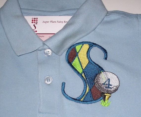 Personalized Boys Birthday Golf Shirt Onesie Baby Toddler