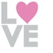 LOVE and Heart - vinyl wall decal