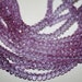 Lavender Faceted Glass Rondelle Beads
