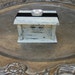 Shabby Crackle Distressed Ivory and Black Wedding Ring Pillow Box