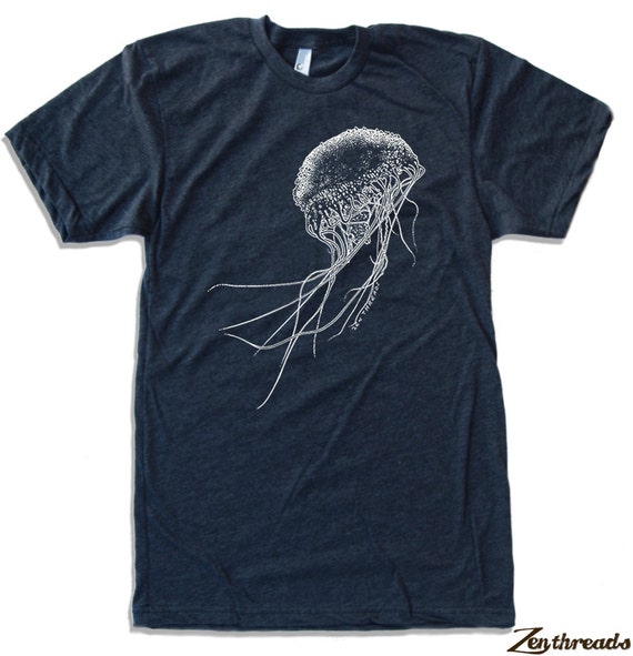 Mens JELLYFISH T-Shirt s m l xl xxl Color Options by ZenThreads
