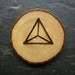 Natural Wood Talisman - English Ash - "Dragon's Eye" Symbol for Protection.
