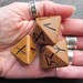Unique and Exclusive - Rune Dice - made from Salvaged Oak Wood. Set 50.