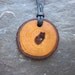 Beautiful Natural Wood Pendant - Plum - for Healing.