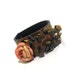 Vintage style leather bracelet with rose flower