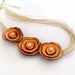 Coral statement necklace with leather flowers