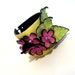 Flowers leather bracelet bright color