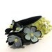 30% OFF SALE Leather bracelet with flowers Floral cuff bracelet Fashion jewelry