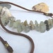 Quartz and leather necklace, bohemian jewelry