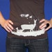Deer and Fawn abstract design on SUPER soft Alternative Apparel tshirt