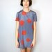 Amazing Grey & Red Floral Dress