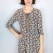 Incredible Brown & White Fern Patterned Dress