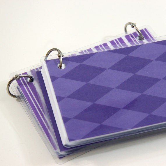 3 x 5 Index Card or Note Card Binder Set of Four Pretty