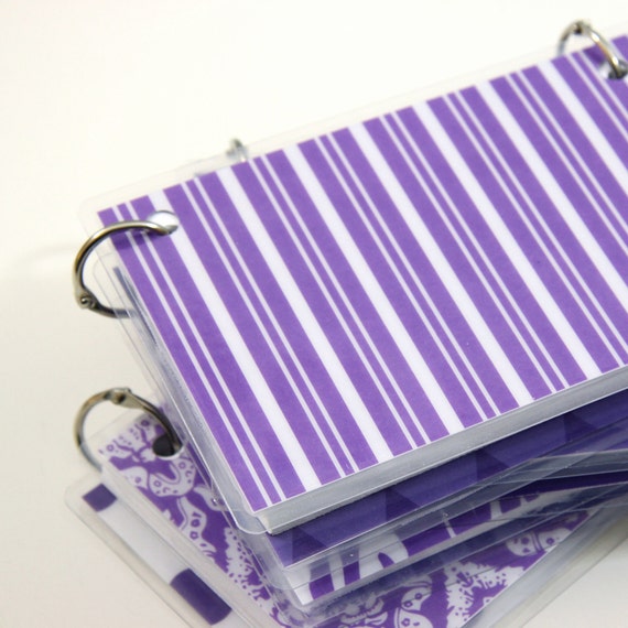 3 x 5 Index Card or Note Card Binder Set of Four Pretty