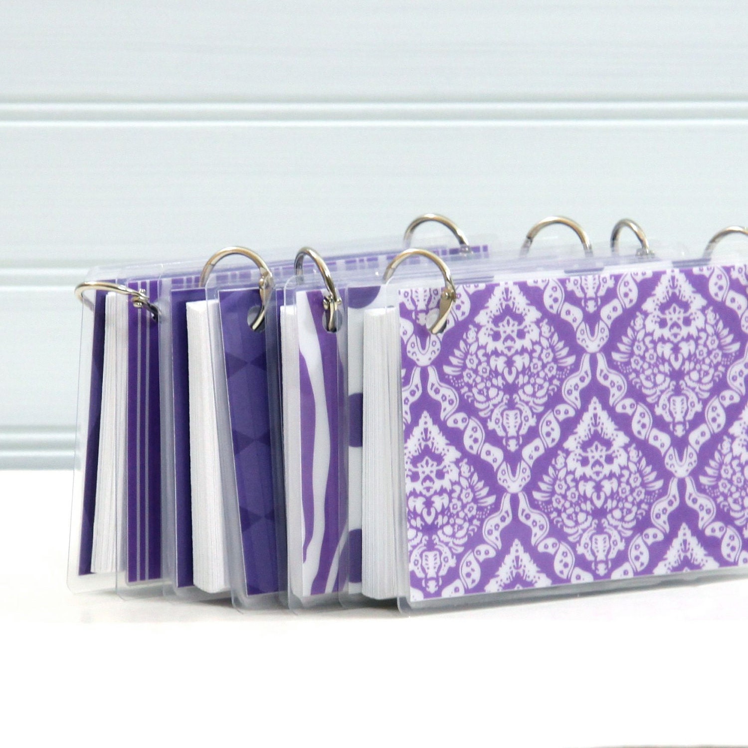 3 x 5 Index Card or Note Card Binder Set of Four Pretty