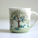 Vintage Mug - Owls in a Tree