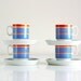 Vintage Striped Demitasse Cups and Saucers