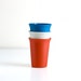 Vintage Red White and Blue Tupperware Cups