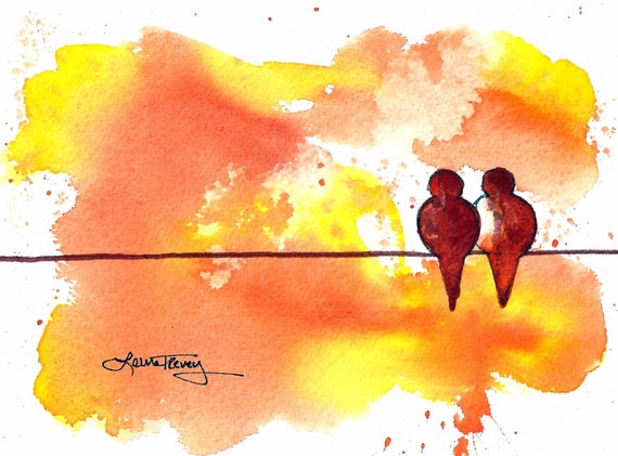 Love Birds at Sunset