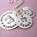 Family FOOTPRINTS - Multi Disc Hand Stamped Sterling Silver Mommy Necklace