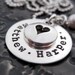 Hand Stamped Mommy Necklace - Sterling Silver Personalized Jewelry - Open Your Heart