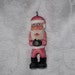 Hand Carved Santa Ornament - Small Red