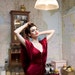 Sample Sale: Luisa Red Silk Midlength Dress