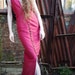 SAMPLE SALE Venus Fuschia Pink Asymmetric Evening Gown